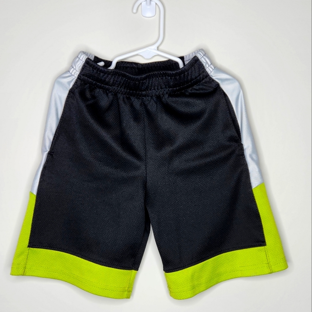 Boys Black & Lime Dry Fit Shorts